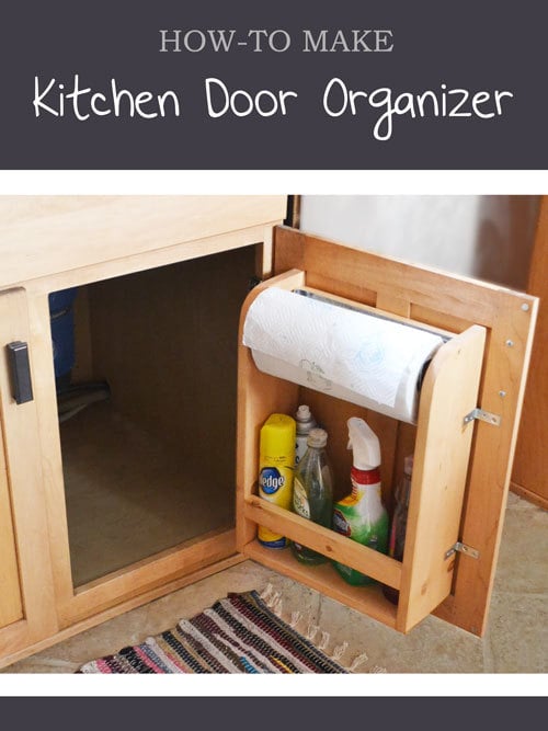 kitchen cabinet door organizer shelf paper towel holder