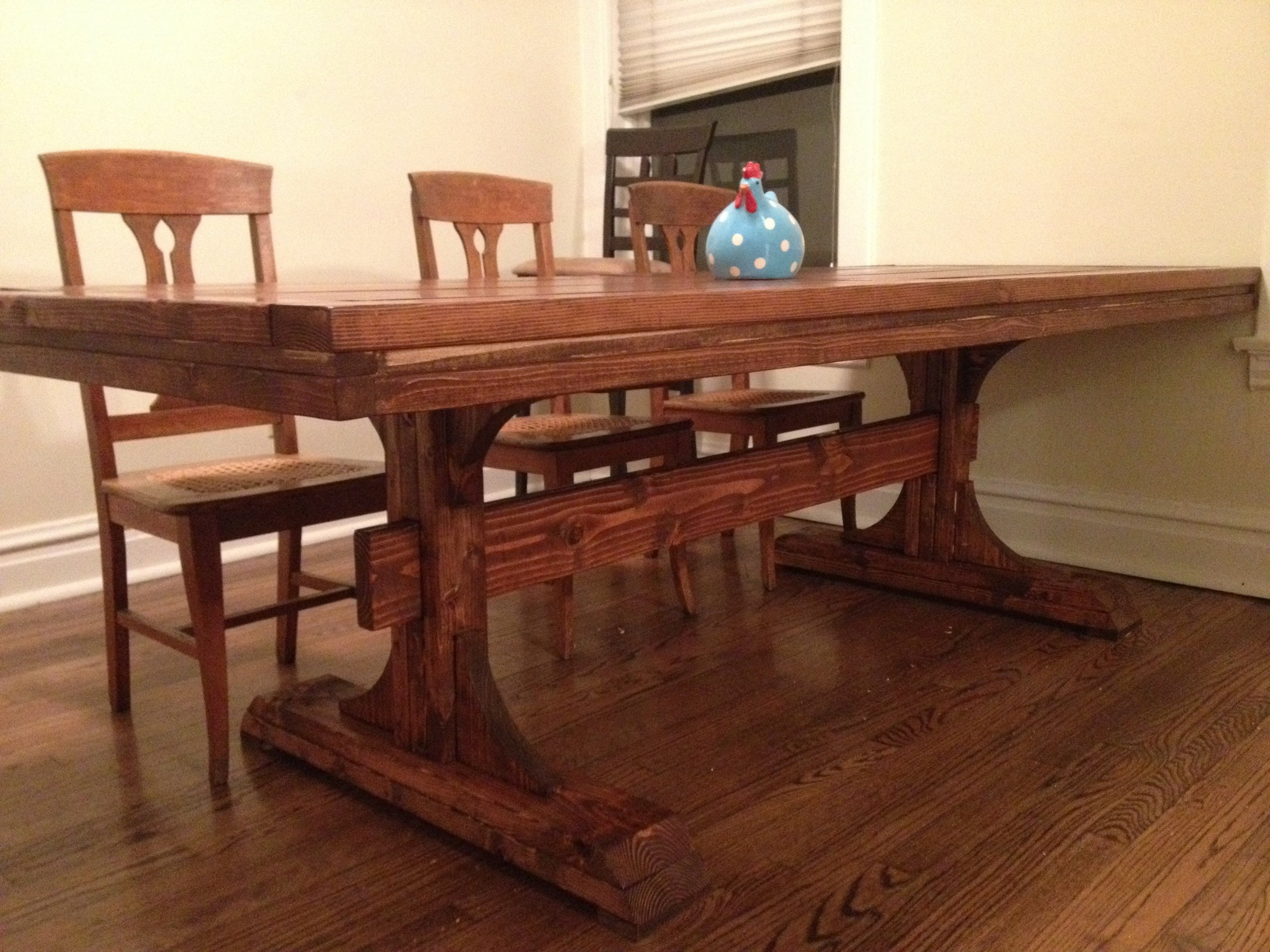 Double Pedestal Farmhouse Table (8 feet) Ana White