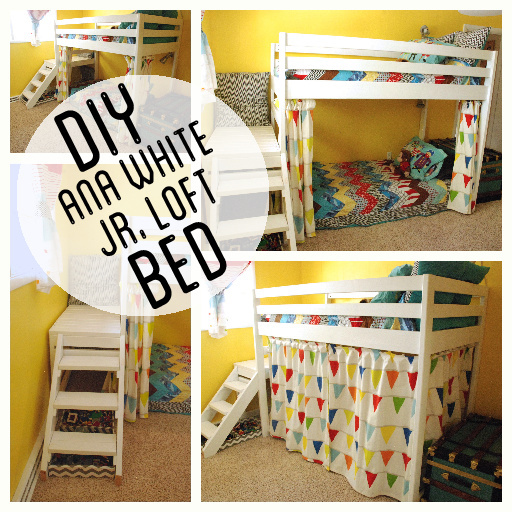 Diy Jr Camp Loft Bed With Curtain, Bottom Bunk Bed Curtains