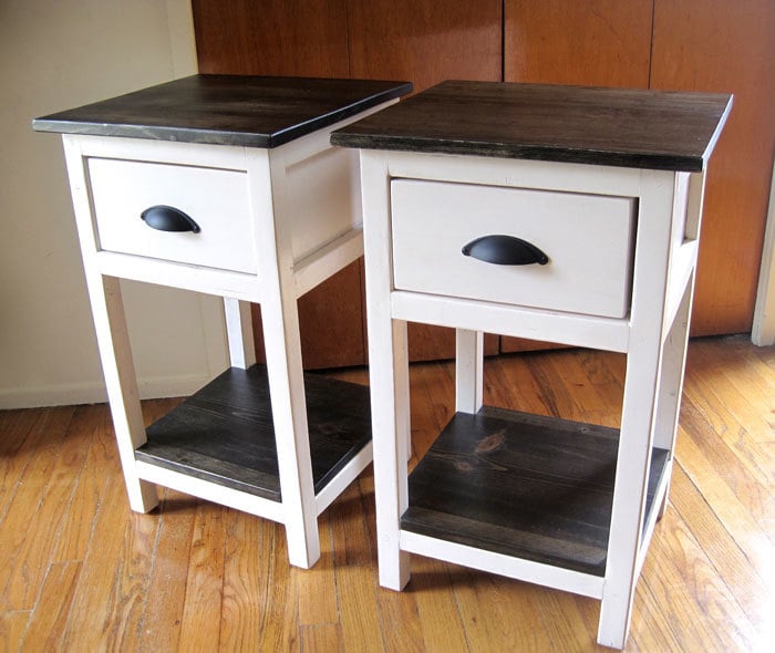 mini farmhouse bedside tables