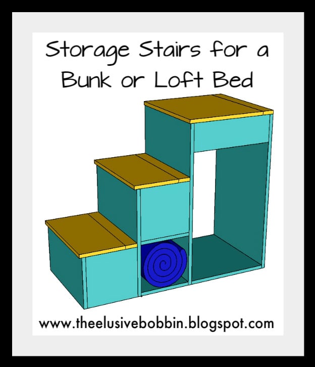 bunk bed storage stairs only