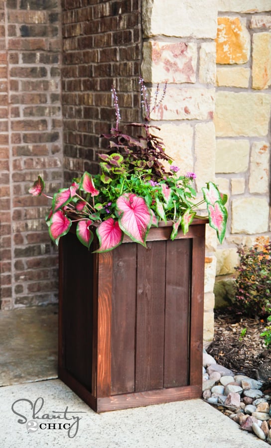 cedar frame and panel planter