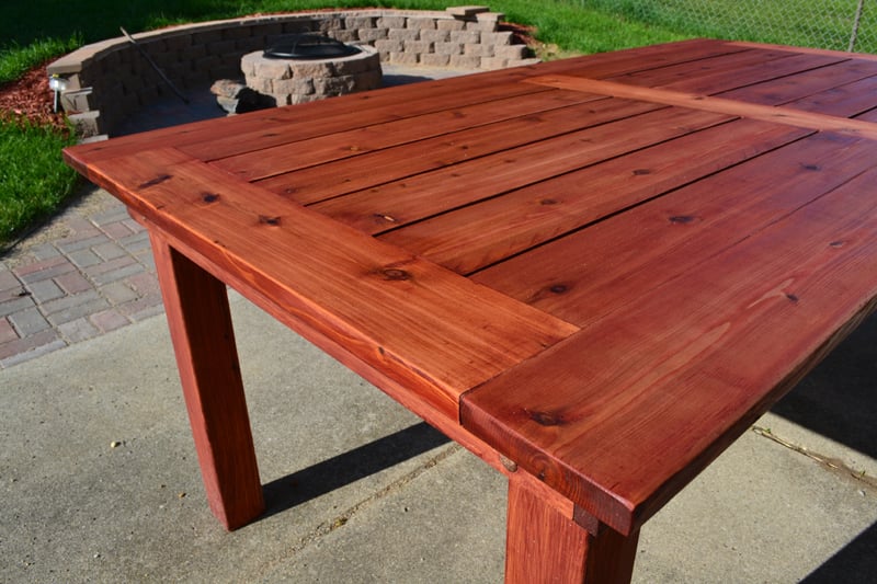 Beautiful Cedar Patio Table Ana White