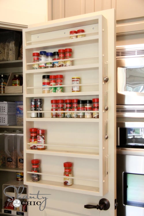 pantry door spice rack