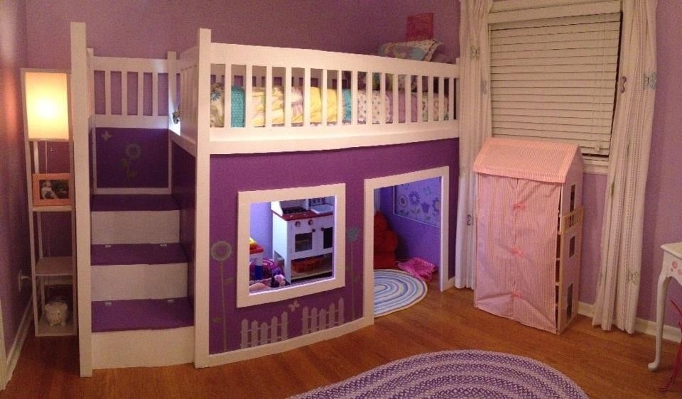 girls house bunk bed