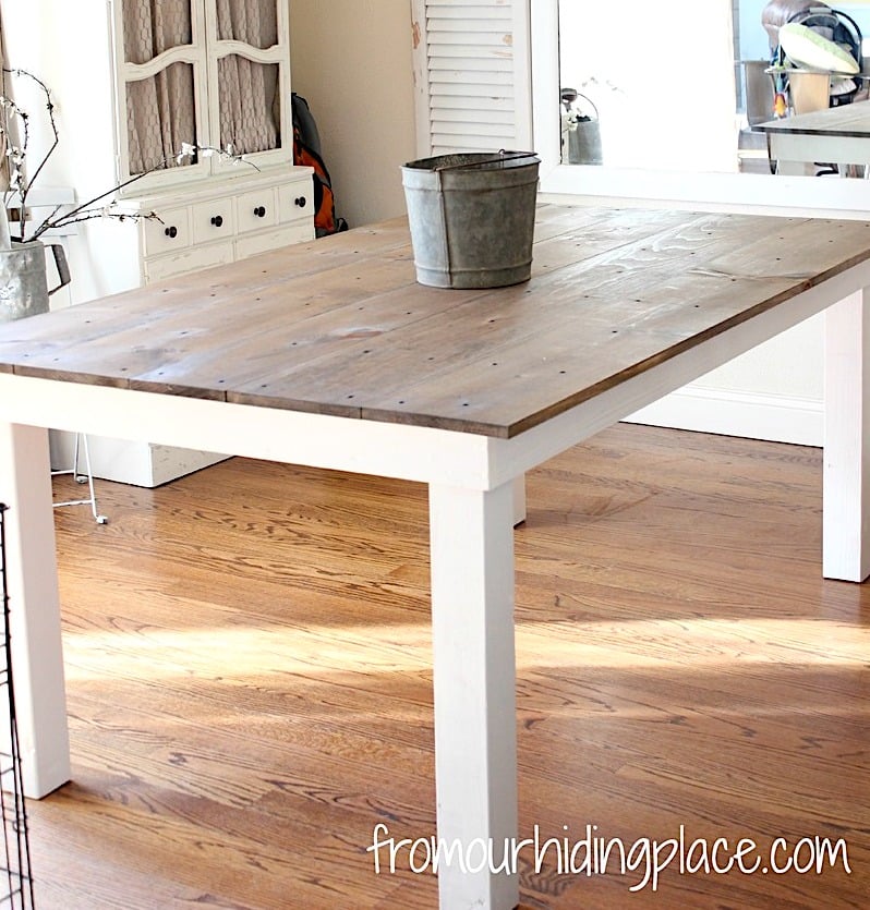 easy to build rustic wood table