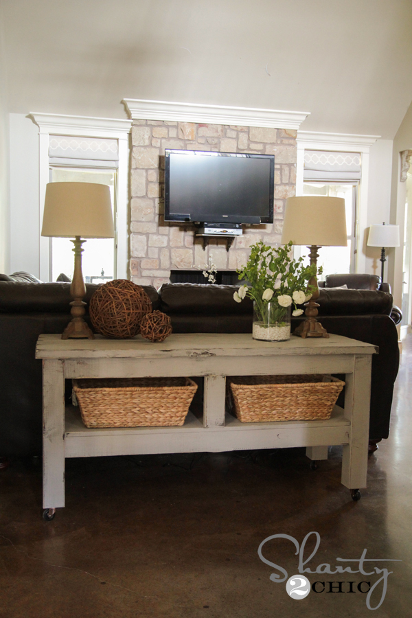 free console table plans farmhouse style ana white