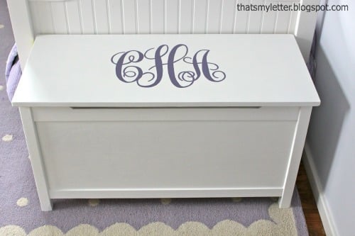 girls white toy chest