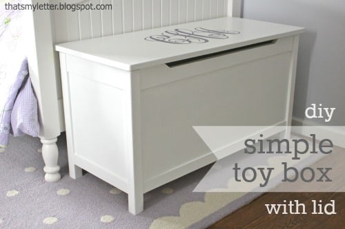 girls white toy chest