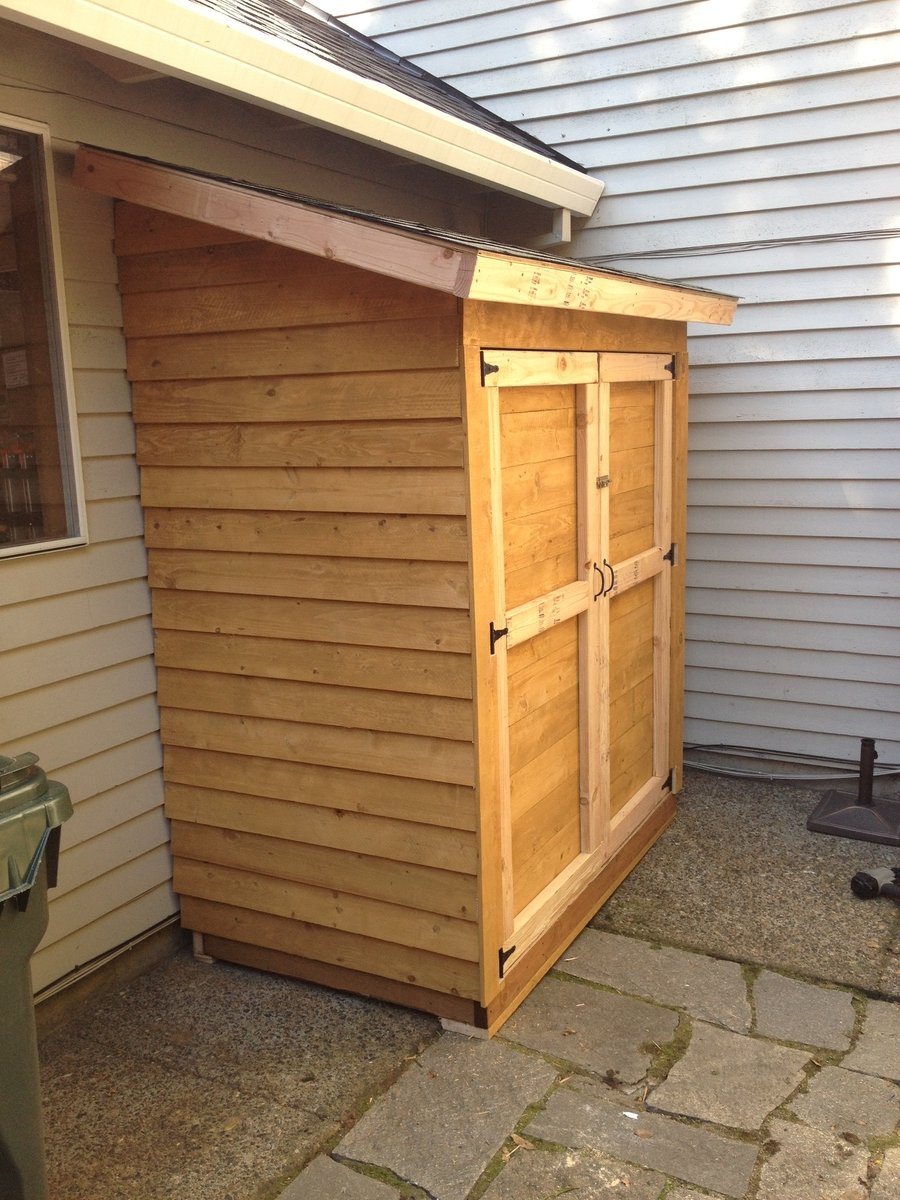small cedar fence picket storage shed ana white