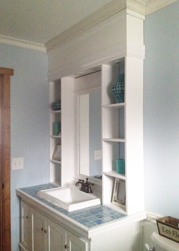 Vanity Hutch with Recessed Lights