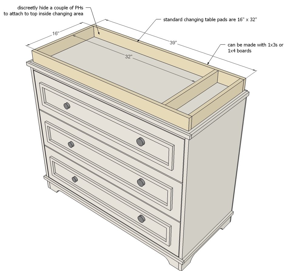 Fillman Dresser Or Changing Table Ana White