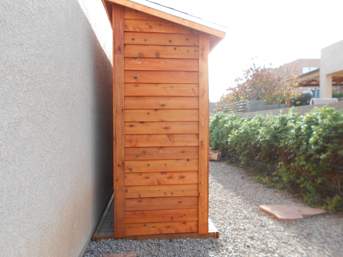 Double Wide Cedar Fence Picket Storage Shed | Ana White