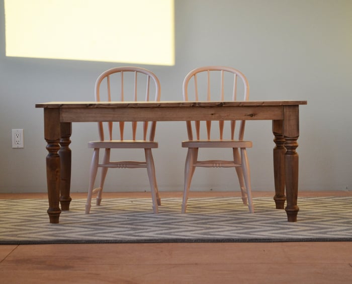 Kids farmhouse table 2025 and chairs