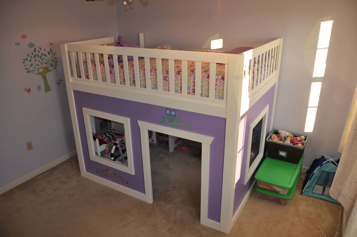 Playhouse Loft bed Full size Ana White