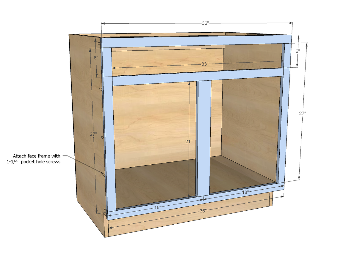 36 kitchen sink base cabinet