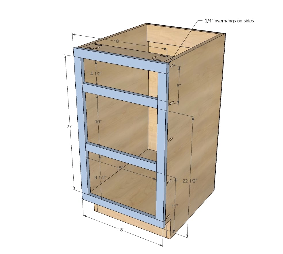 18 Kitchen Cabinet Drawer Base Ana White