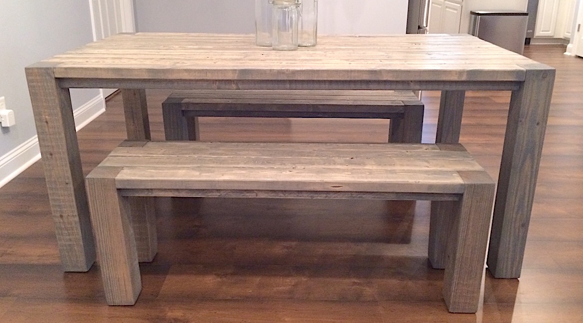 rustic 4x4 parsons table
