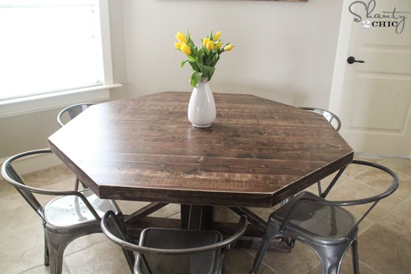 octagon top farmhouse table