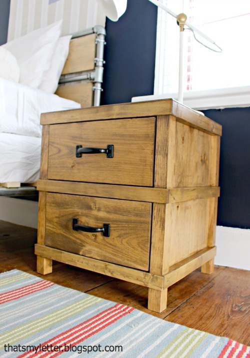 rustic wood nightstand plans pottery barn kids owen