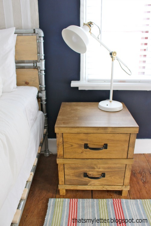 rustic wood nightstand plans pottery barn kids owen