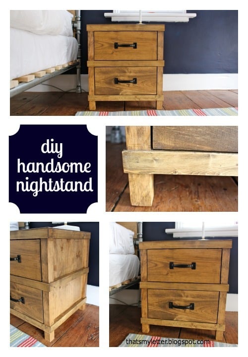 rustic wood nightstand plans pottery barn kids owen