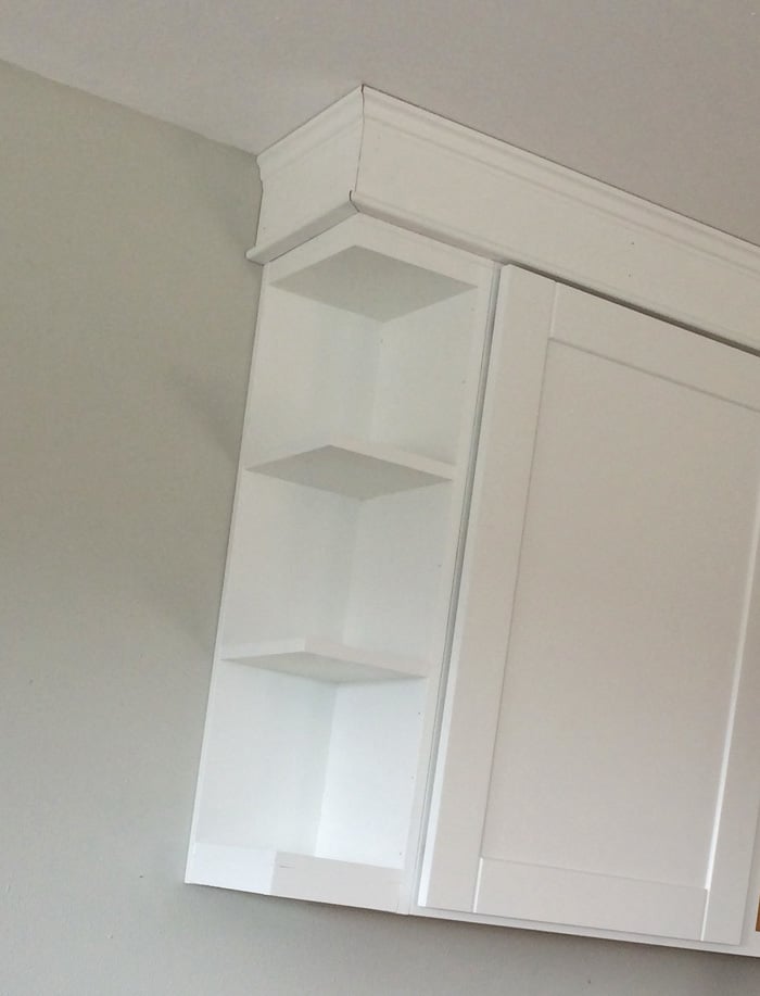 Open Shelf End Wall Cabinet