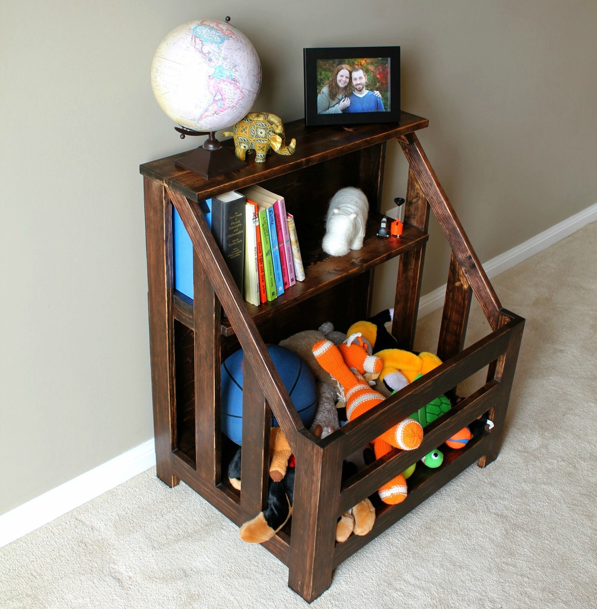 bookcase toy box combo