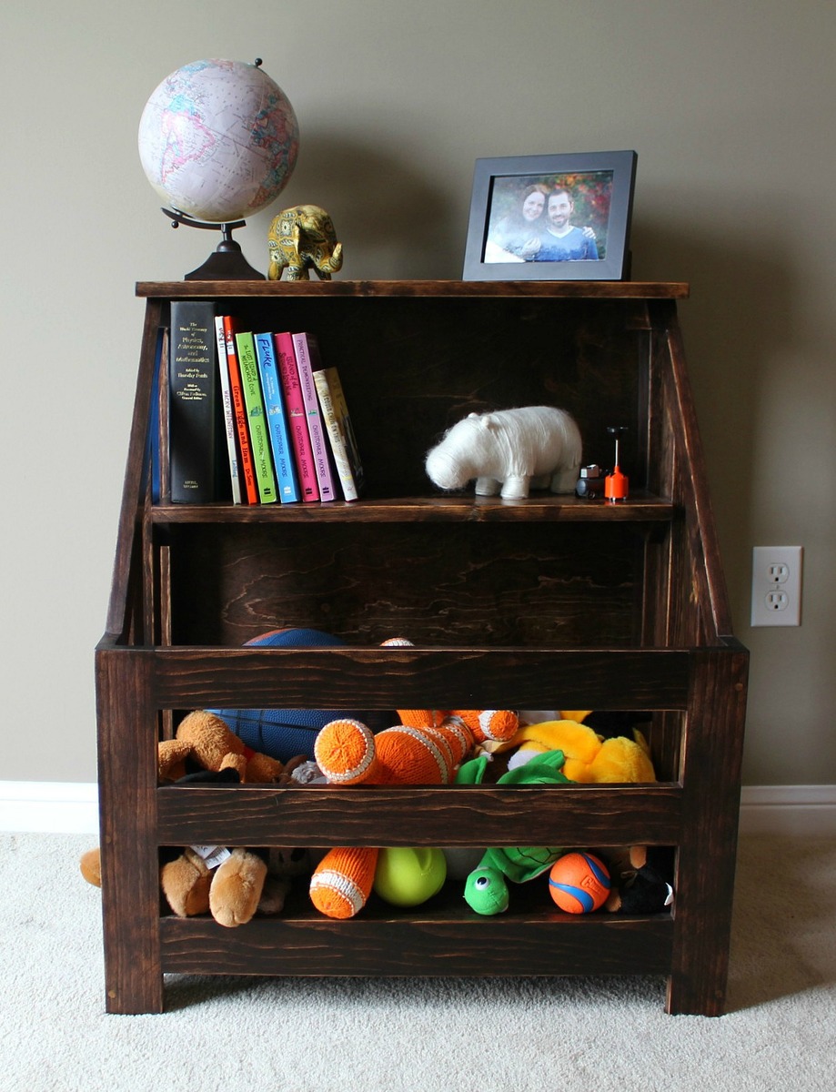 Toy chest and shop bookshelf