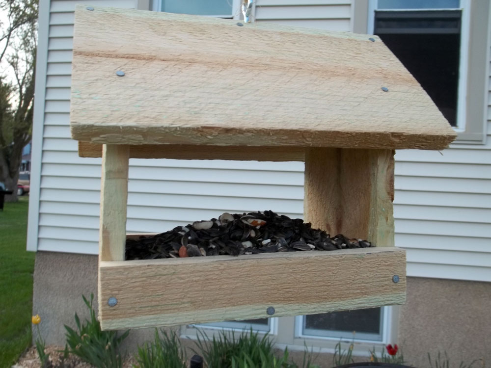 Cedar Platform Bird Feeder