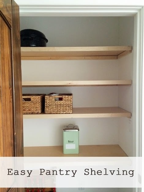 Easiest Pantry or Closet Shelving