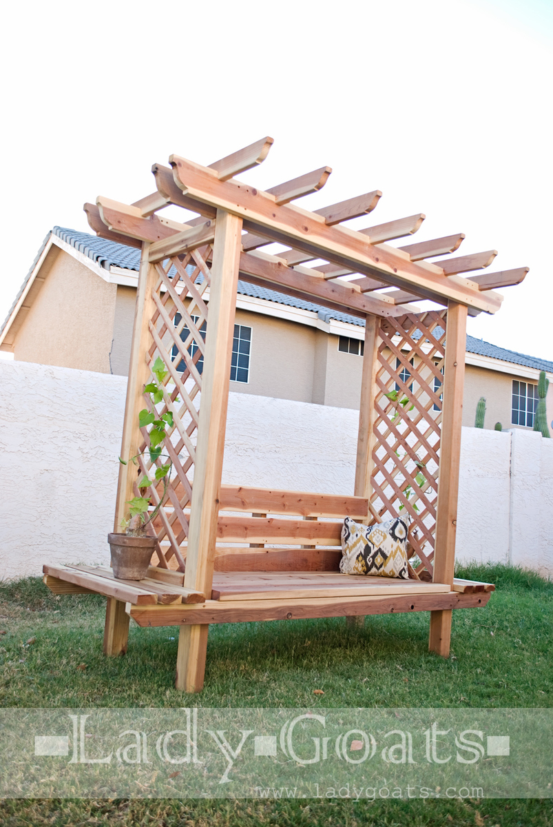 Outdoor Bench With Arbor Ana White