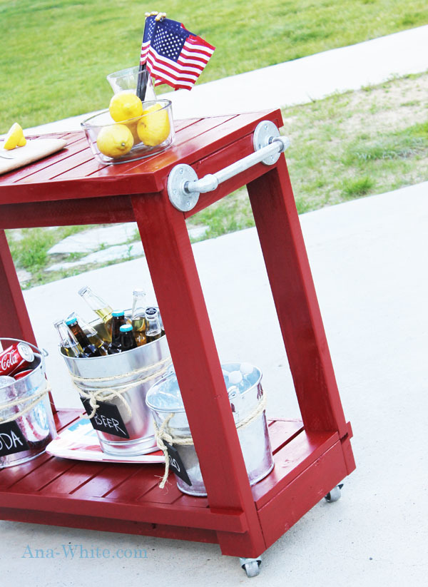 red bar cart decorative towel bar