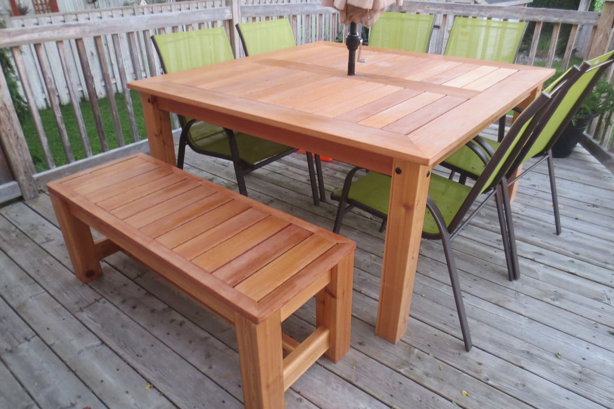 Ana White | Cedar Patio Table - DIY Projects
