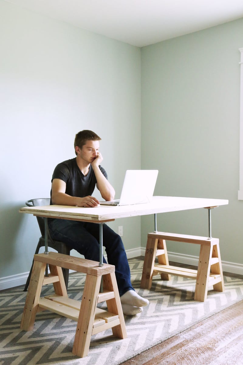 modern  industrial desk