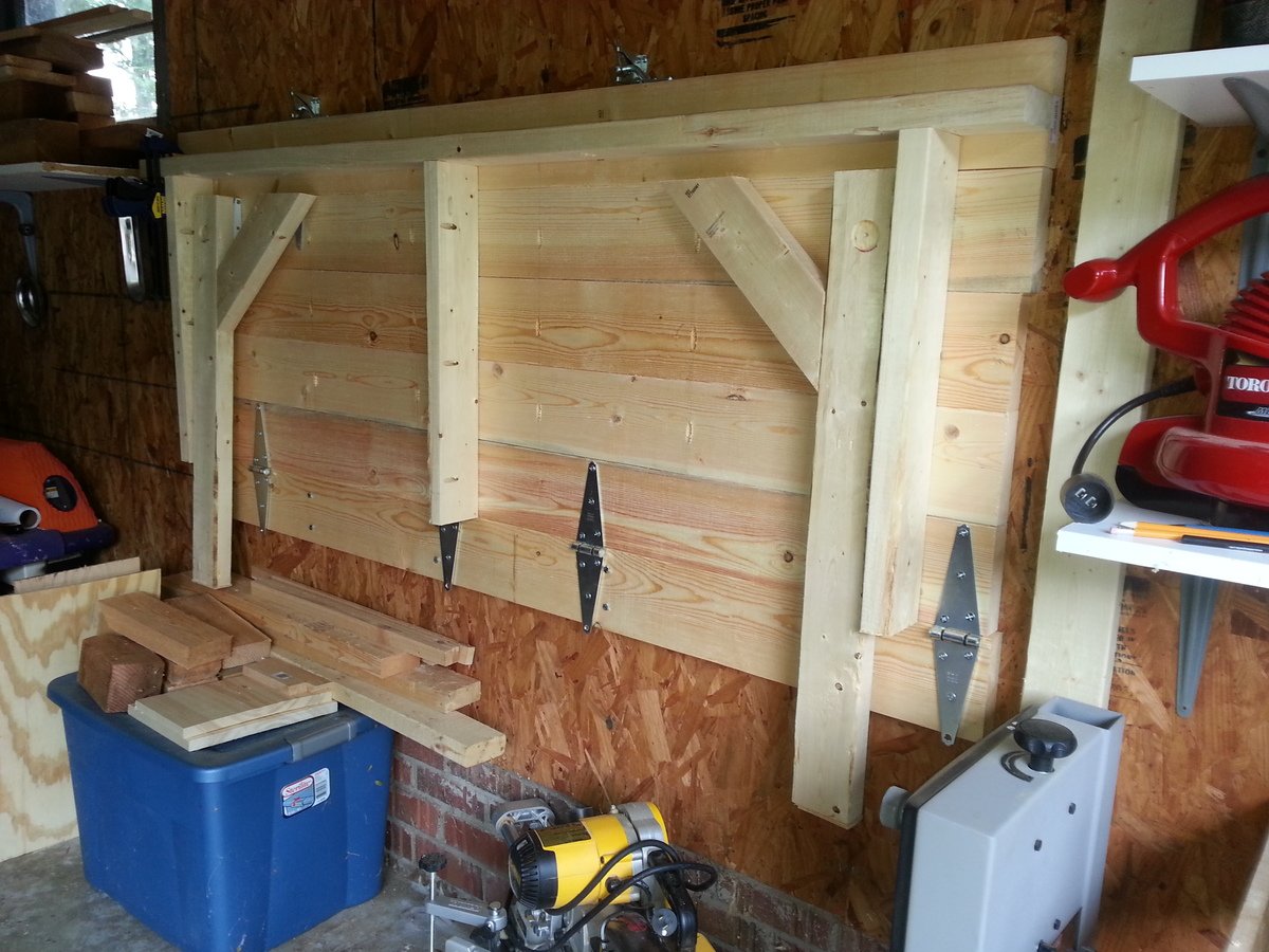 Folding Garage Workbench