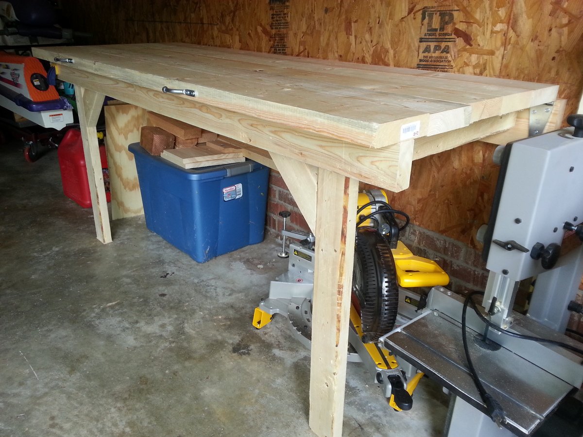 Folding Garage Workbench