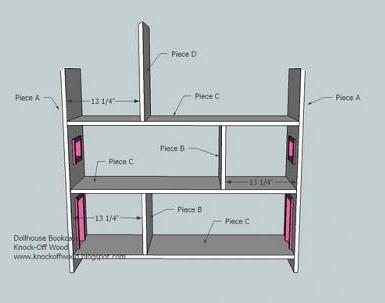 How to build a DIY dollhouse bookshelf