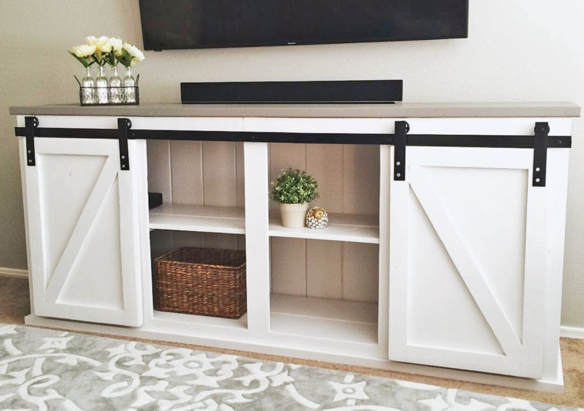 Simplified 8' Barn Door Console Plans