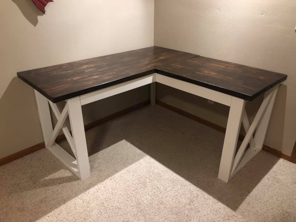 Modified L Shaped Desk Ana White, Wood L Shaped Desk Plans