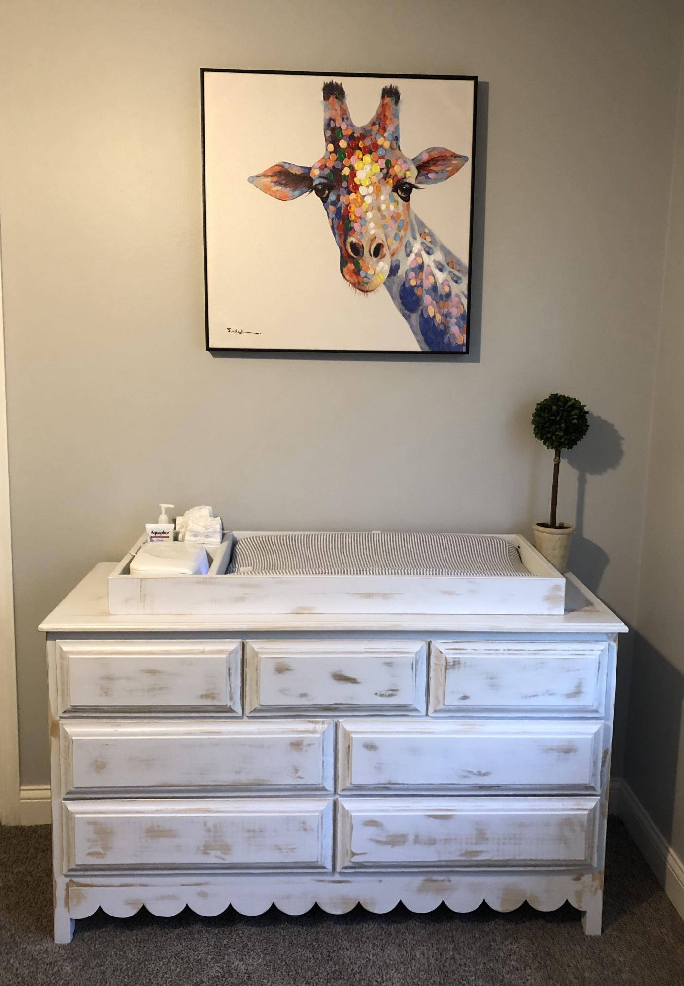 built in changing table