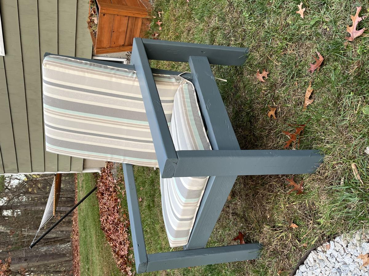 Essential Wood Outdoor Chair Frame for Standard Chair Cushion