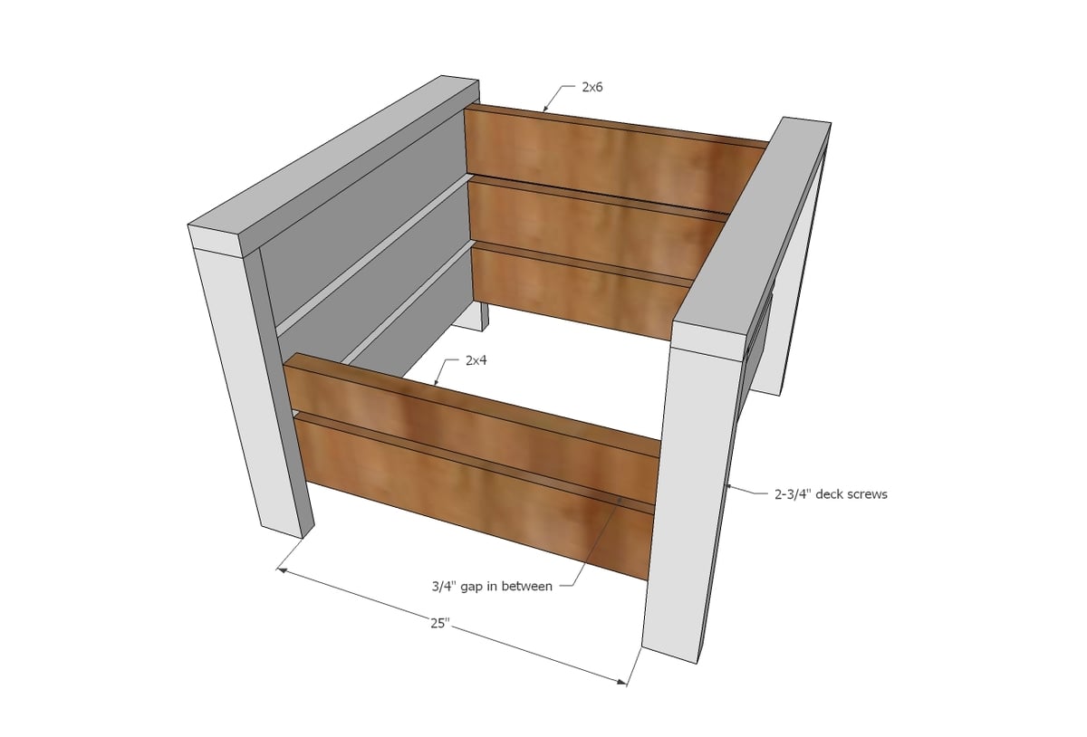 Modern Outdoor Chair From 2x4s And 2x6s Ana White