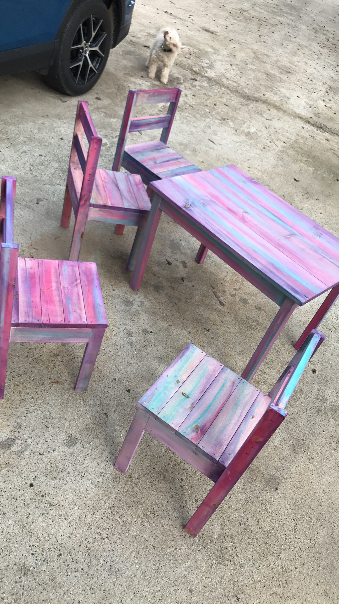 unicorn kids table and chairs