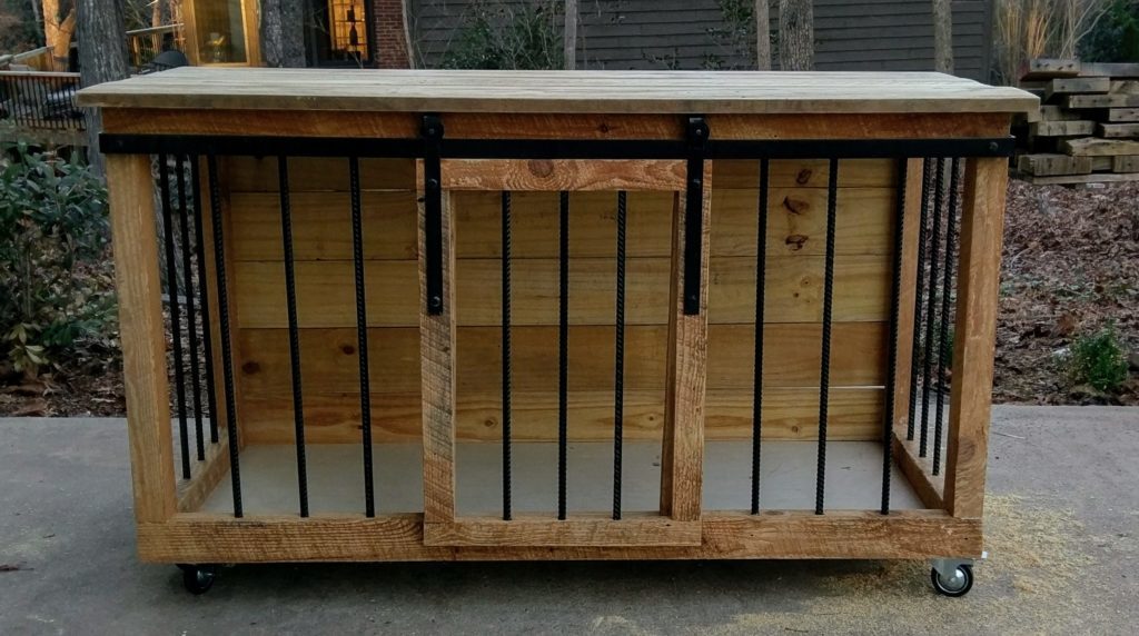 Custom Reclaimed Barn Wood Dog Crate | Ana White