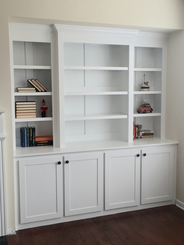Built in bookcase with lights Ana White