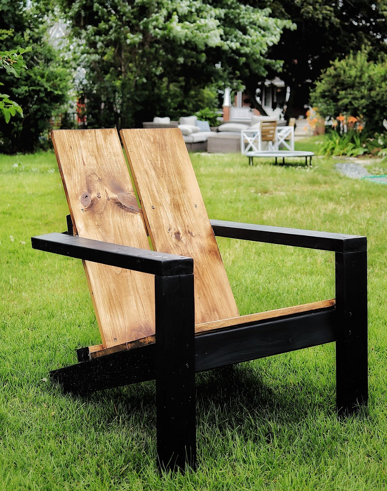 2x4 modern Adirondack Chair modified Ana White