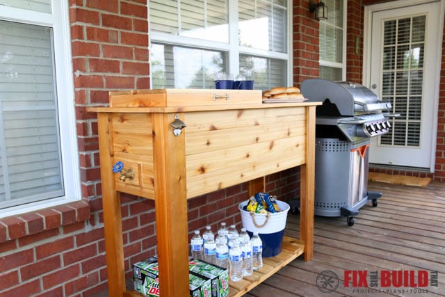 Patio Cooler Grill Cart Combo Ana White - Diy Patio Cooler Stand