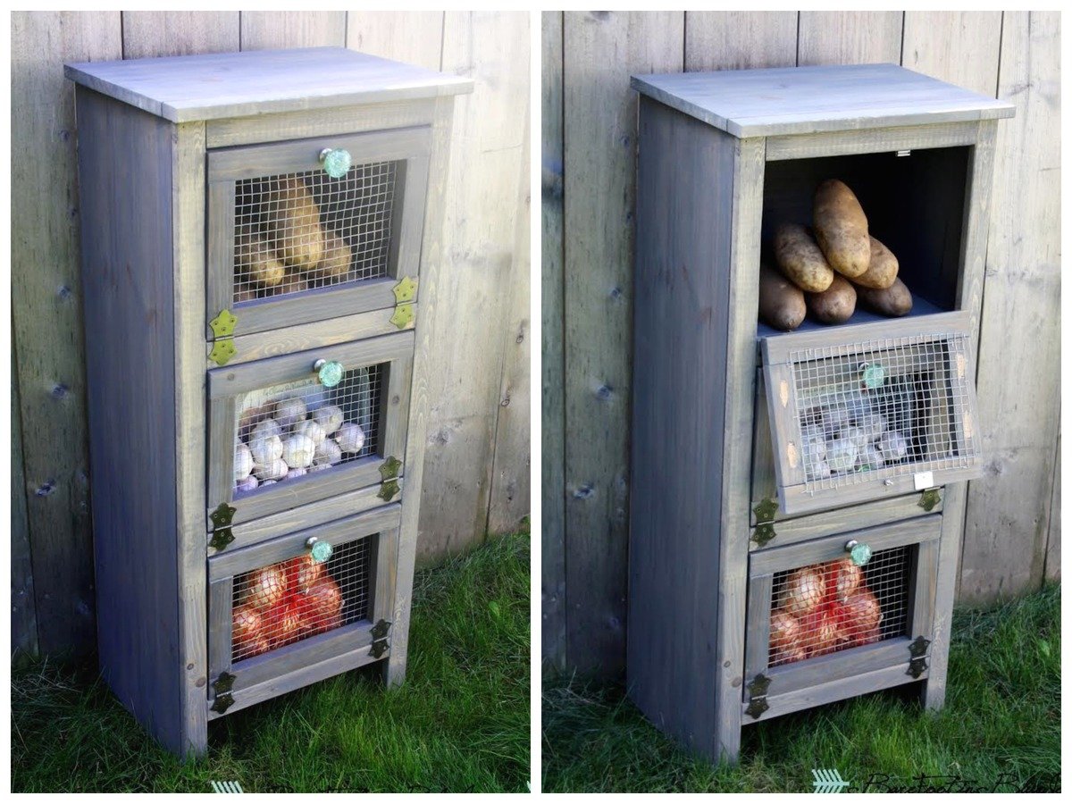 DIY Vegetable Storage Bin With Dividers - Anika's DIY Life