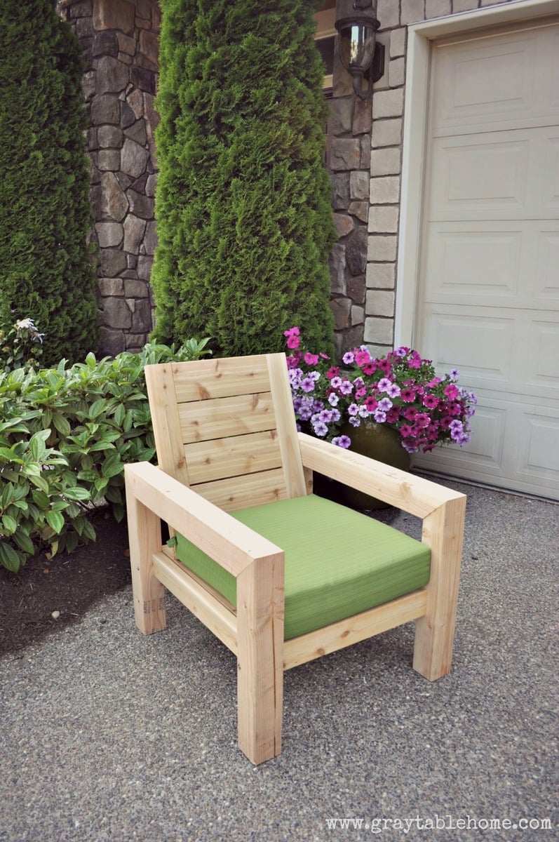DIY Modern Rustic Outdoor Chair | Ana White
